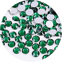 Vista 15 de 4500 diamantes de imitación SS6 de 0.079 in con parte trasera plana para uñas, manualidades, gemas redondas con purpurina y cristales para bricolaje