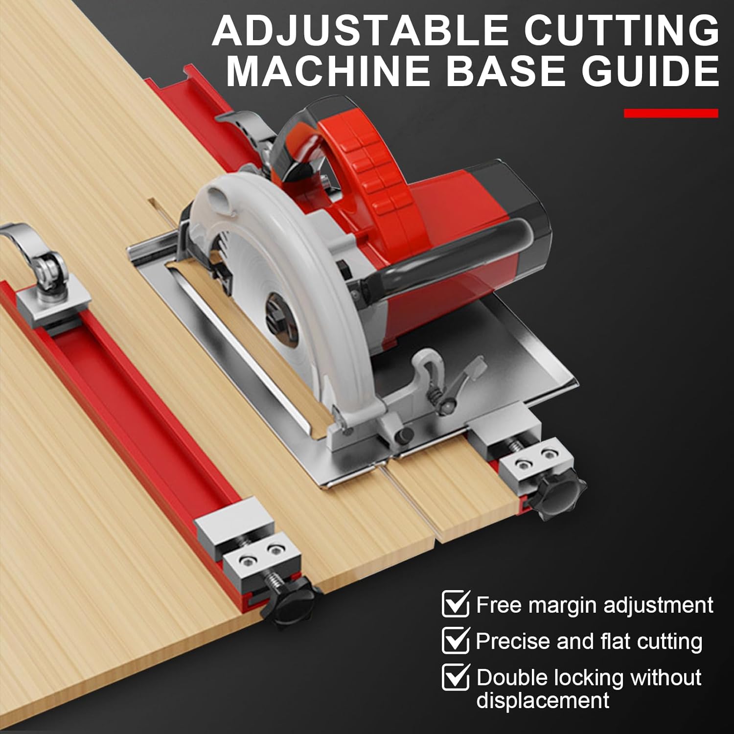 Circular Saw Guide Rail Fits 12" Saw Base, Aluminum Adjustable Cutting Machine Base Guide for Woodworking, Electric Circular Guide Specially Designed for Precision Cutting and Milling Tasks 8 710350jE7uL. AC SL1500