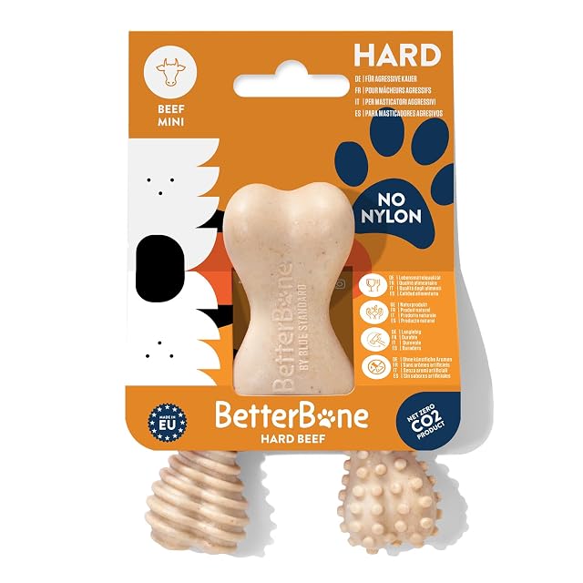 BetterBone - Juguete para Perros para Masticar - Mini Carne Dura