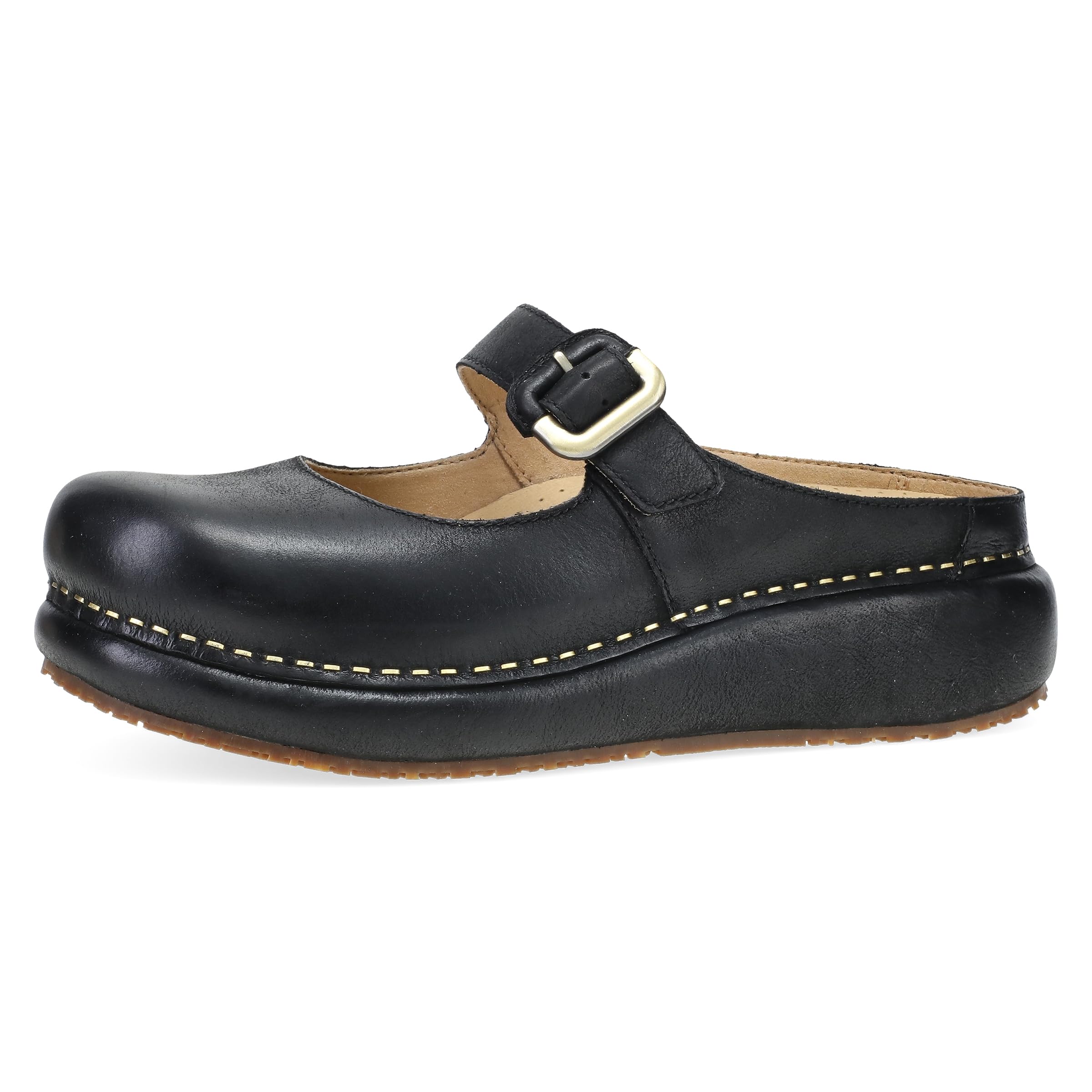 Dansko Kimberly Women's Chunky Platform Mary Jane Mule — Slip-On Comfort Shoe with Adjustable Strap, Memory Foam Footbed, Slip Resistant Outsole