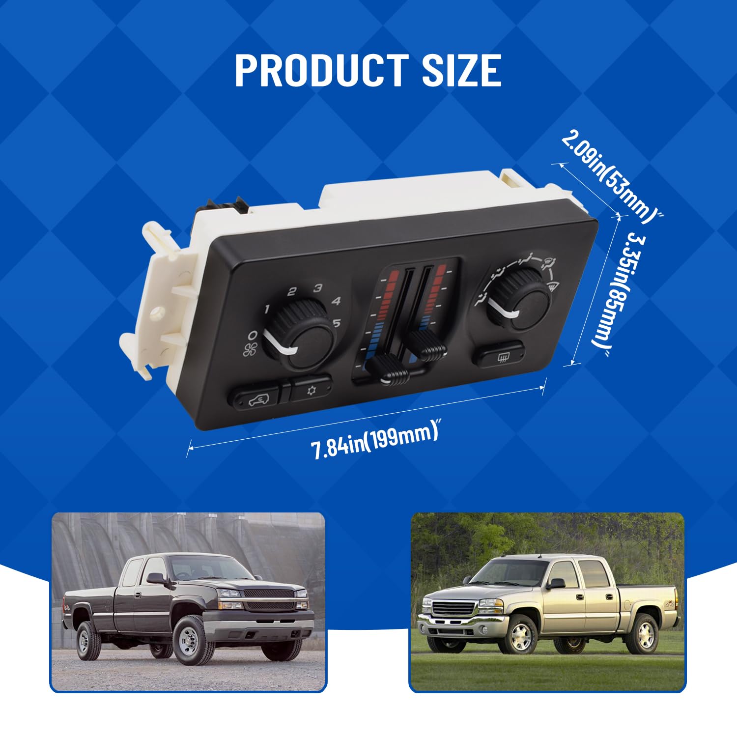 599-210XD Climate Control Module AC Heater HVAC Panel Compatible with Chevy Silverado GMC Sierra 1500 2500 3500 Tahoe Suburban Avalanche Trailblazer Yukon XL Envoy