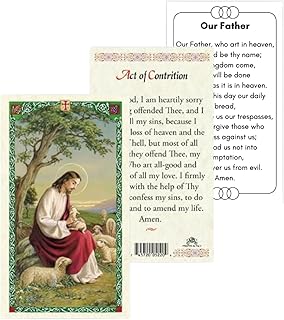 Holy Lines Act of Contrition Prayer Card for Preparation for First Reconciliation or Going to Confession