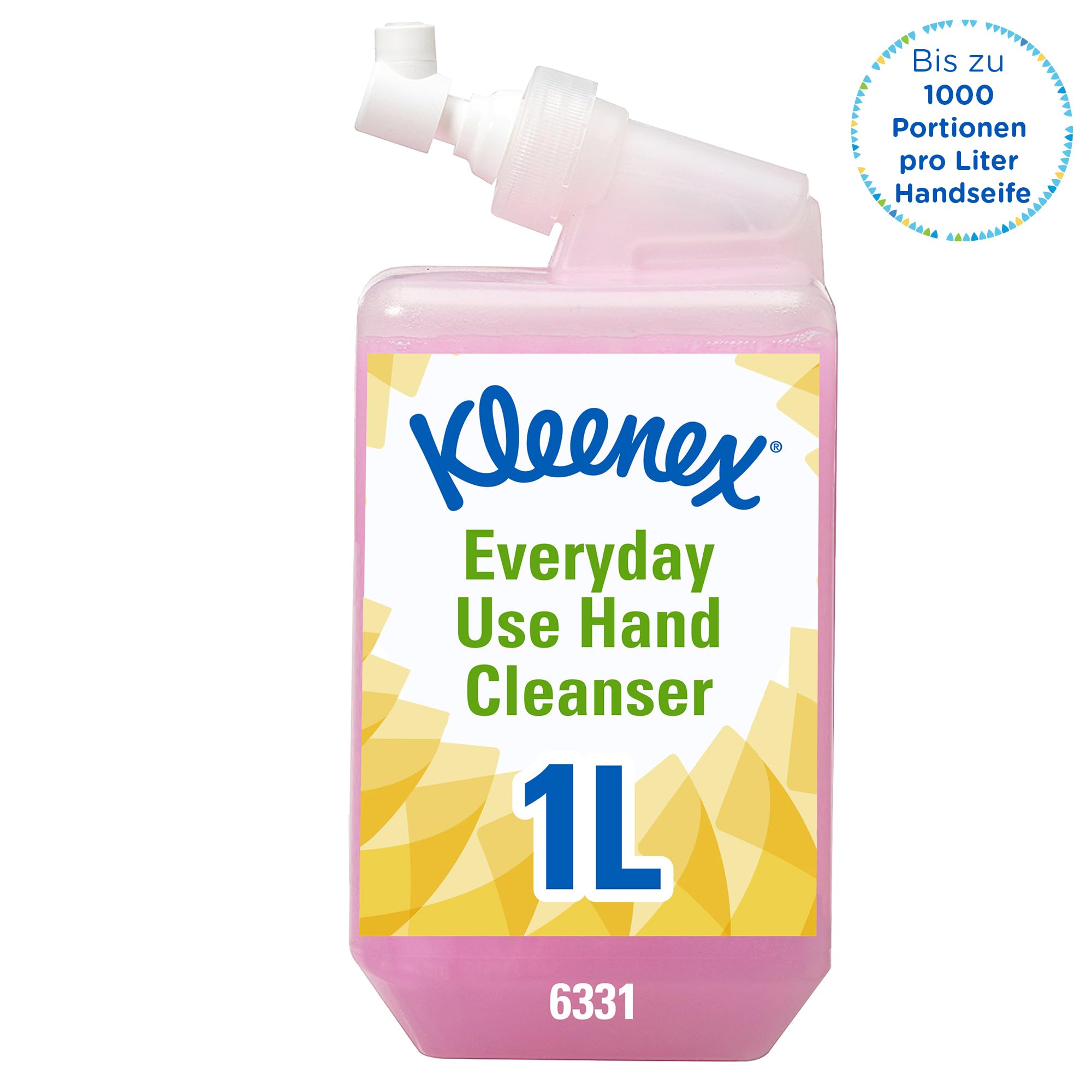 Kleenex Seife 6331, rosa Handseife mit angenehmer Duftnote für die tägliche Anwendung, bis zu 1000 Portionen per Handreiniger-Kassette, 6 x 1 L