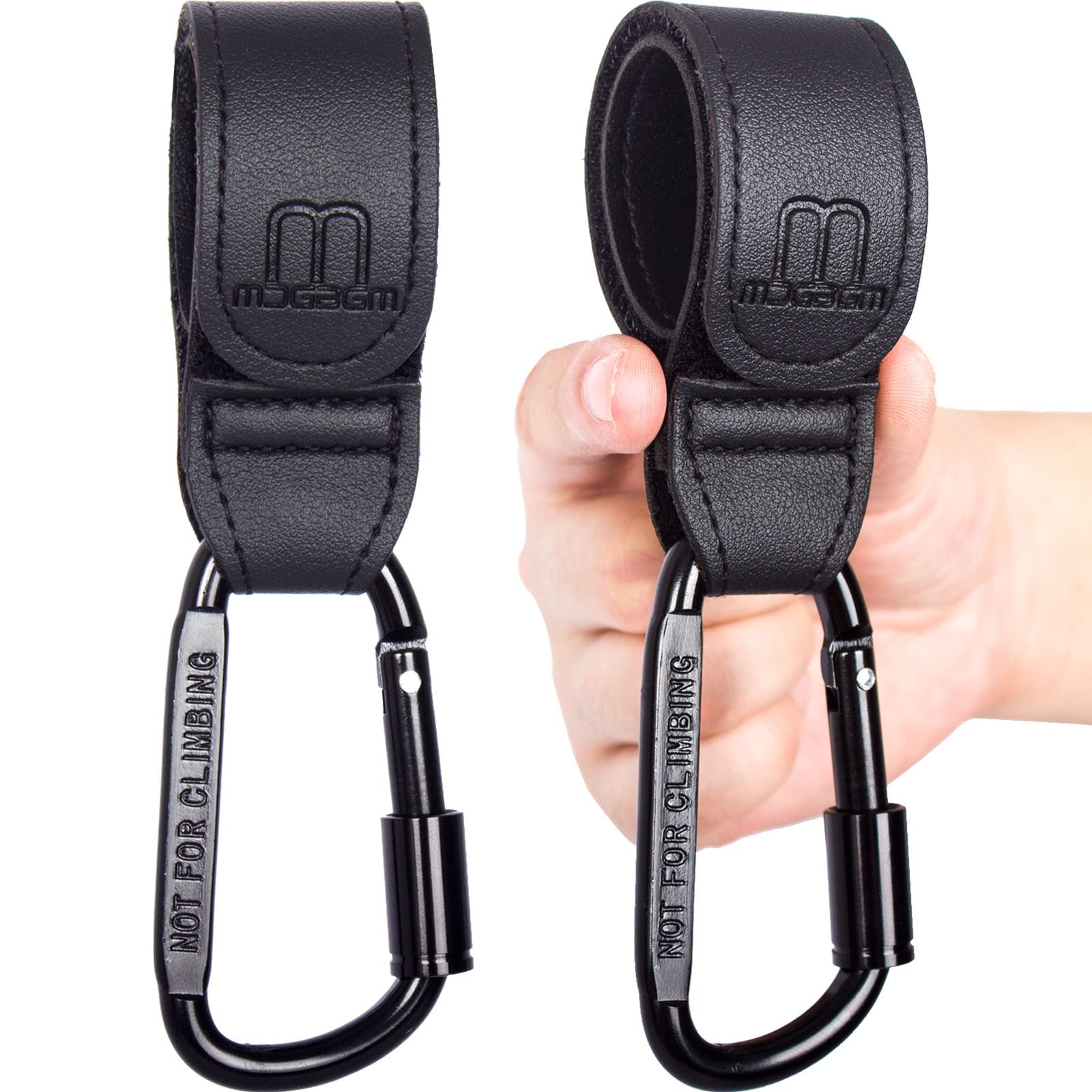 Stroller Hooks for Hanging Bags and Shopping-Specially Designed for Mothers, Loved by Parents,Parents Favorite Stroller Clip-Universal Stroller Clip for Bags &Hanging Diaper Bags 2 Pack (Black)