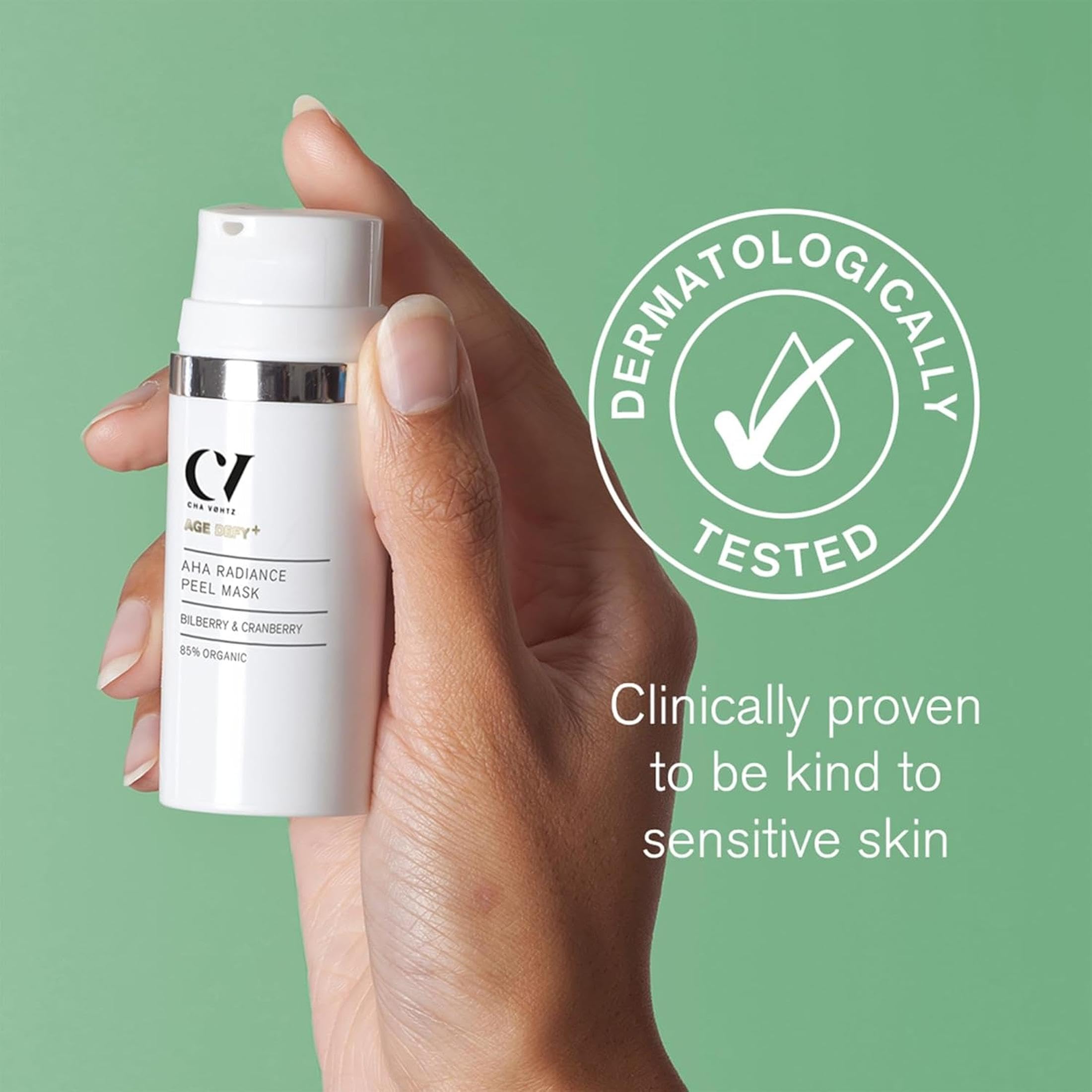 Green People Age Defy+ AHA Radiance, Bio und Tierversuchsfrei, 30ml | Wichtige Pflanzenaktivstoffe, Heidelbeere, Hagebuttenöl, Cranberry-Extrakt und Ahornzucker, Ethisch und vegan