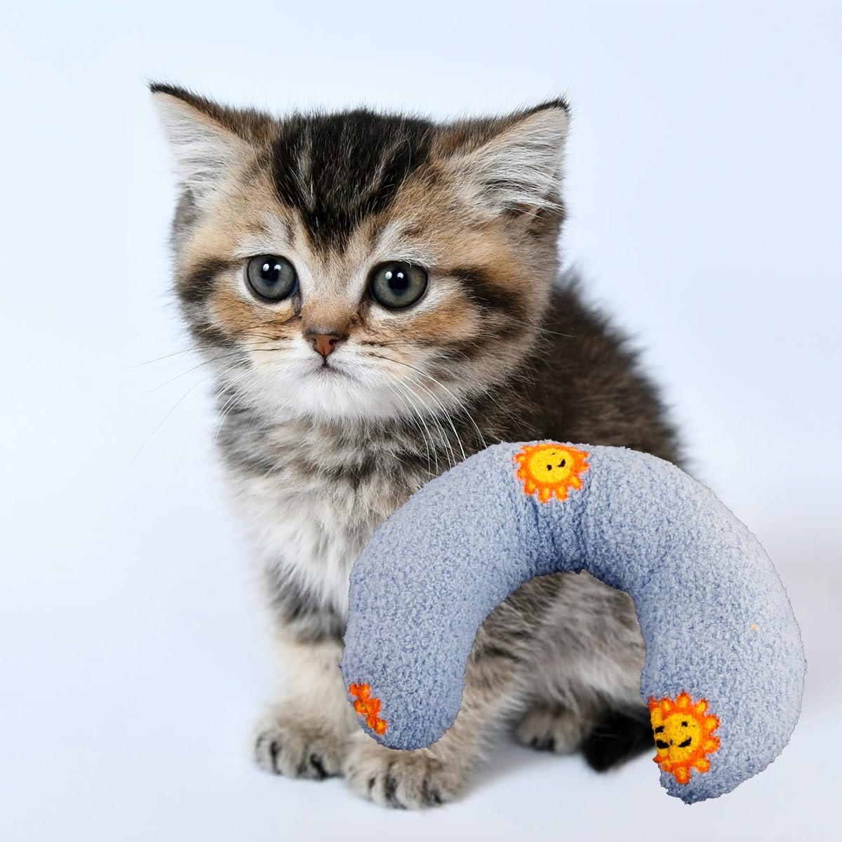 Thyonta Cat Comfort, Pillow for Cats U-Shaped Plush Toy & Catnip Pillow Soft Fluffy Pet Calming Toy for Sleeping Resting - Image 4