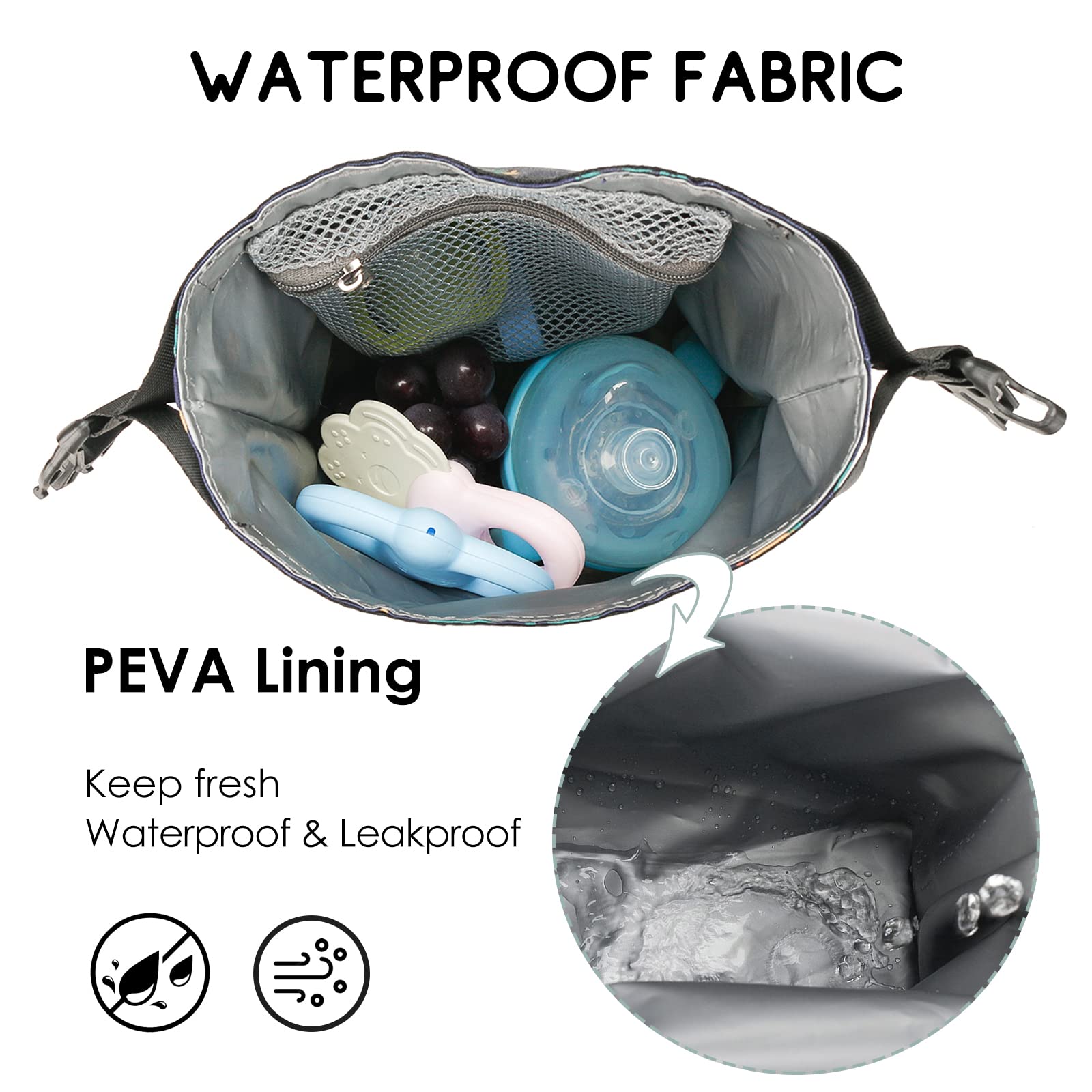 Suavinex Tetine Pochette Tétine Imperméable JINGLING - Porte-Sucette Avec Boucle - Rangement Bébé PU Boite Tetine Bebe