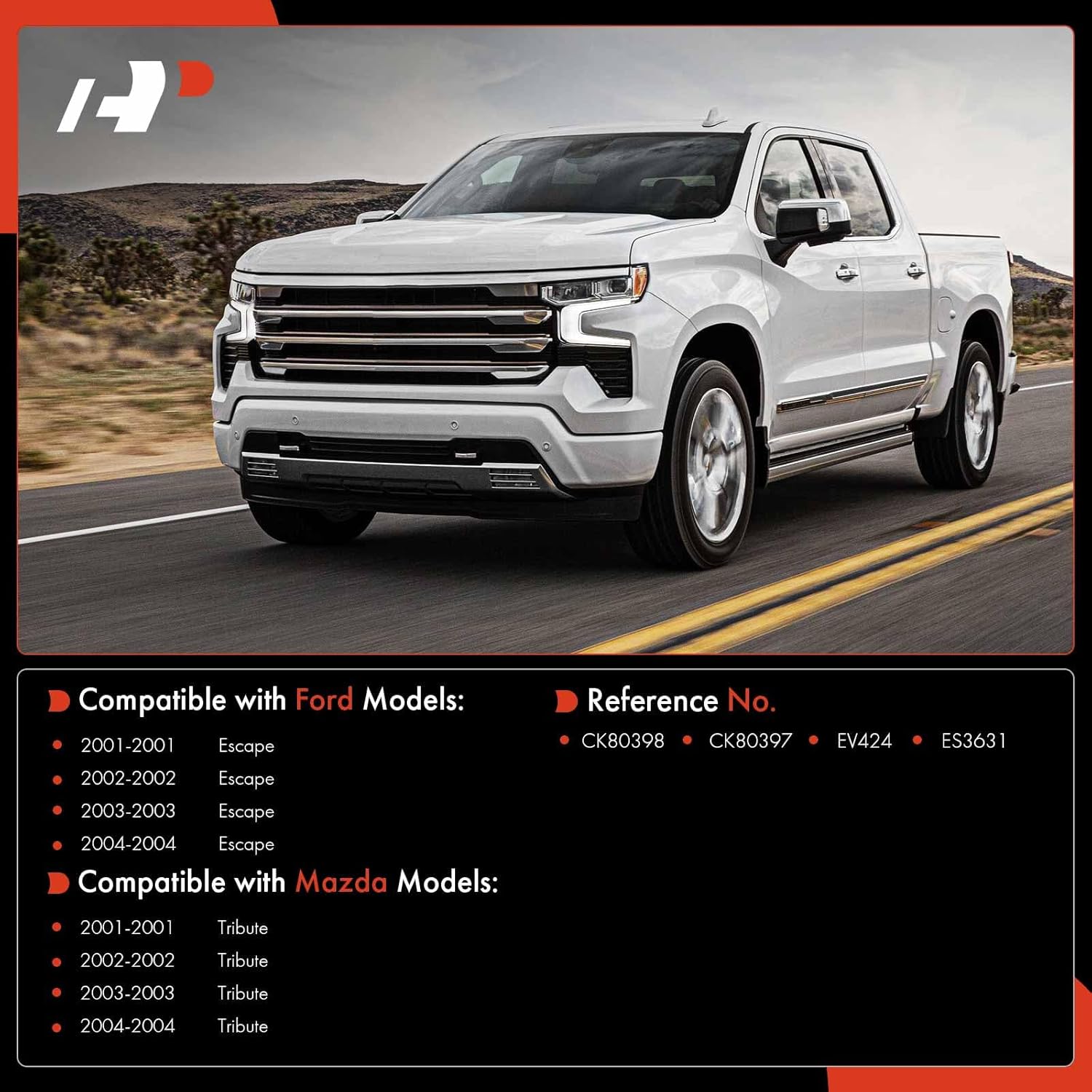 A-Premium Set of 6, Front Lower Control Arm, Inner & Outer Tie Rod End, Compatible with Ford Escape 2001-2004, Mazda Tribute 2001-2004