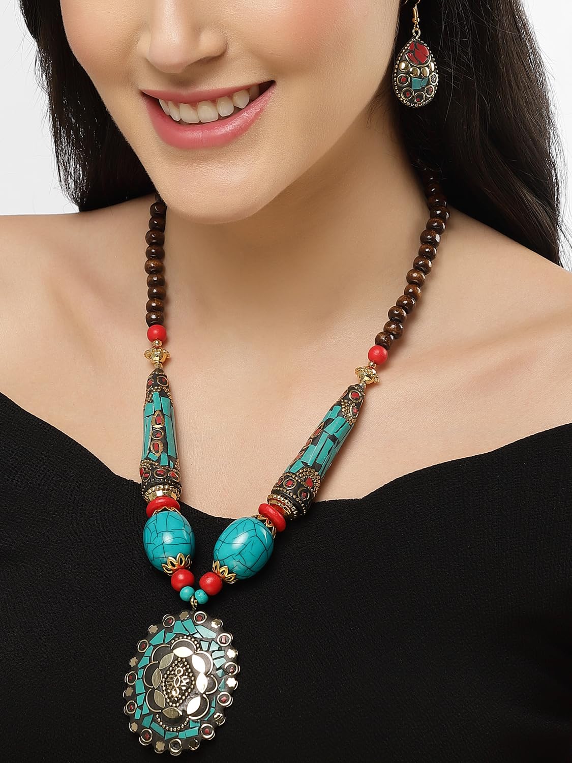Tibetan Pendant Necklace Set