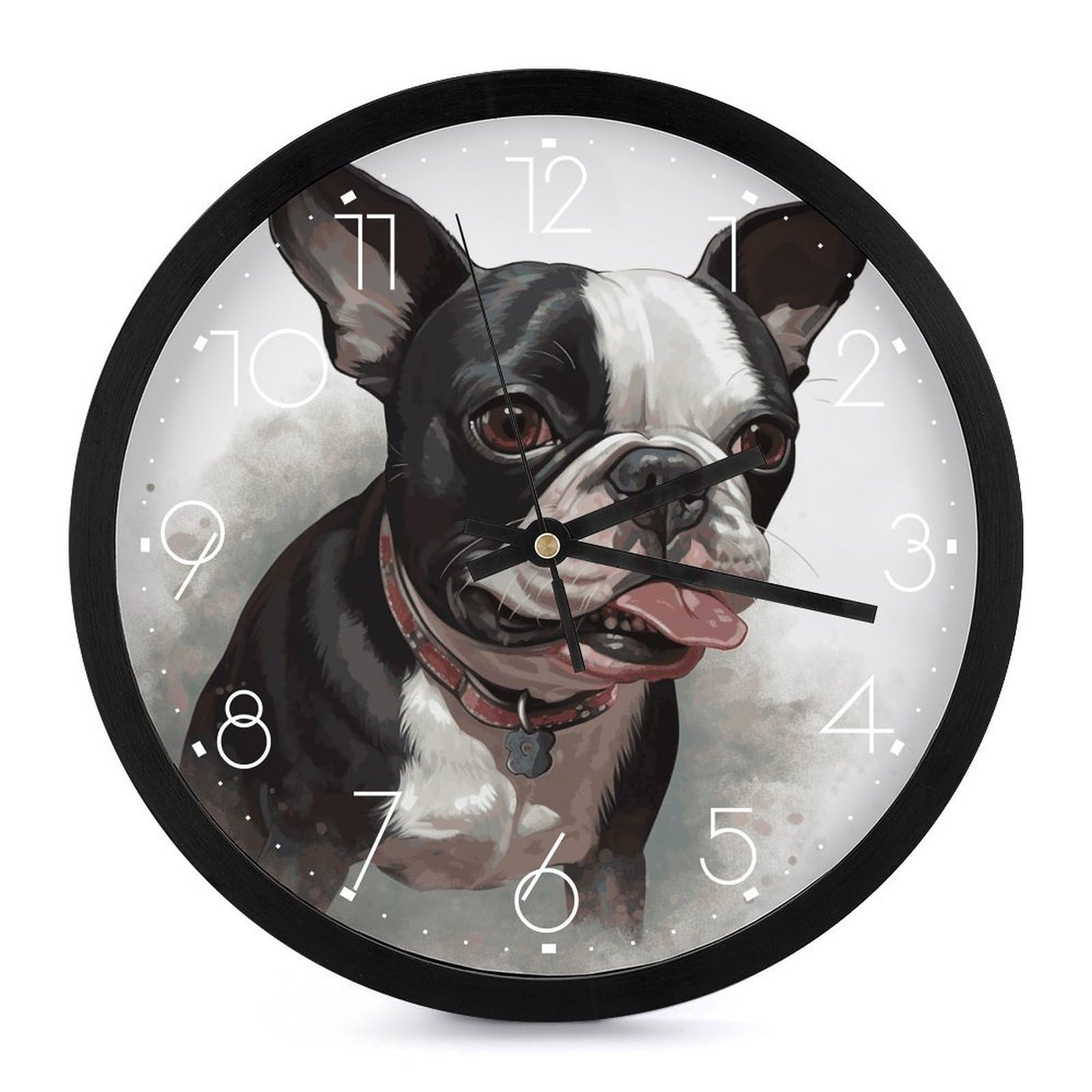 Pendule Boston Terrier pour décorer la cuisine et la salle de bain