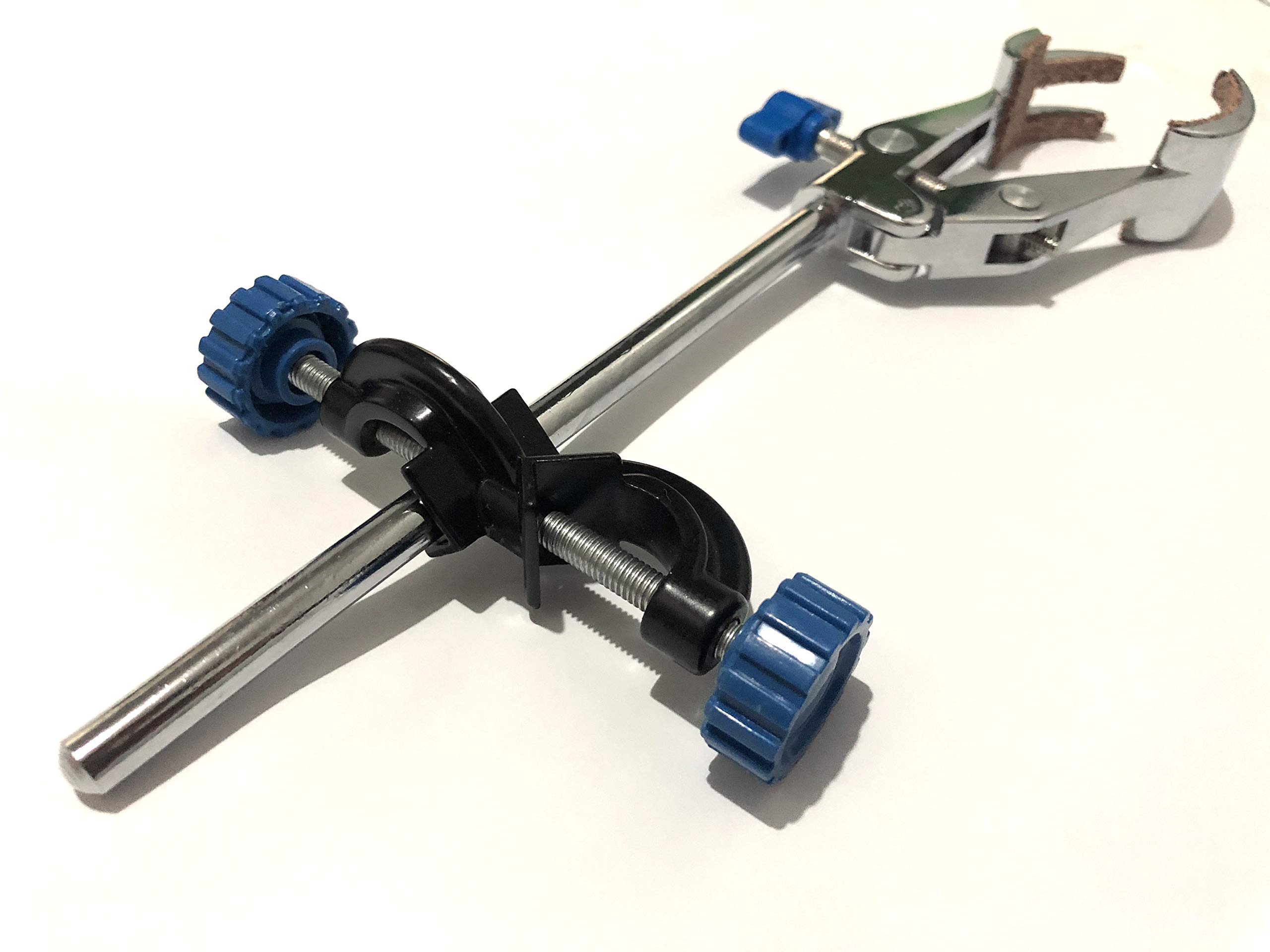 OESS Lab Clamp 4 Prong Finger Style Cork-Coated Head and A Black Laboratory Stand Clip — Amazon image 4