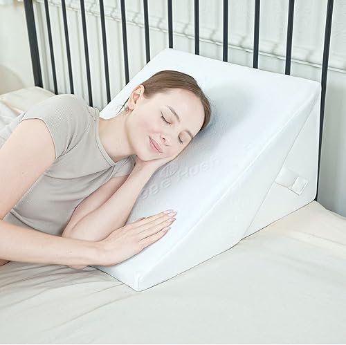 Touchutopia Almohada de cuña de cama para dormir cuña de almohada triangular de bambú de 12 pulgadas 24 pulgadas 24 pulgadas 24 pulgadas parte