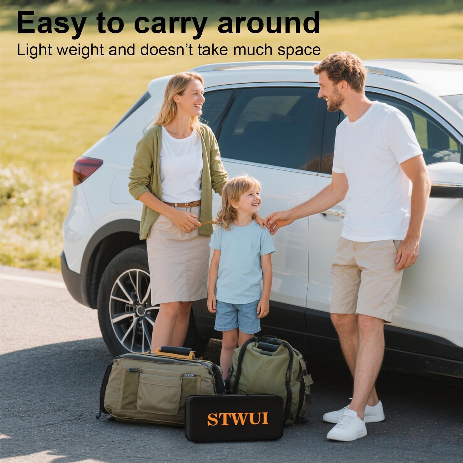 STWUI Outdoor Projector Screen with Stand-100 Inch 16:9 4K HD Portable Projector Screen Outdoor Indoor Front & Rear Projection Screen Lightweight Movie Screen with Carry Bag for Home,Backyard,Camping view 7