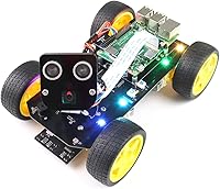 Vista 1 de Freenove Kit de coche inteligente 4WD para Raspberry Pi 5 4 B 3 B+ Zero 2 W, seguimiento facial, seguimiento de línea, seguimiento de luz, evitación