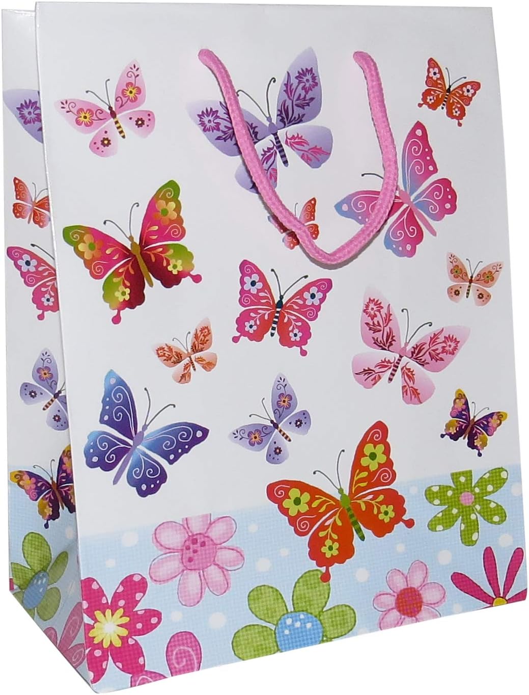 Beautiful Large Butterfly Gift Bags - White Paper -Perfect for Presents Gifts Christmas Birthdays