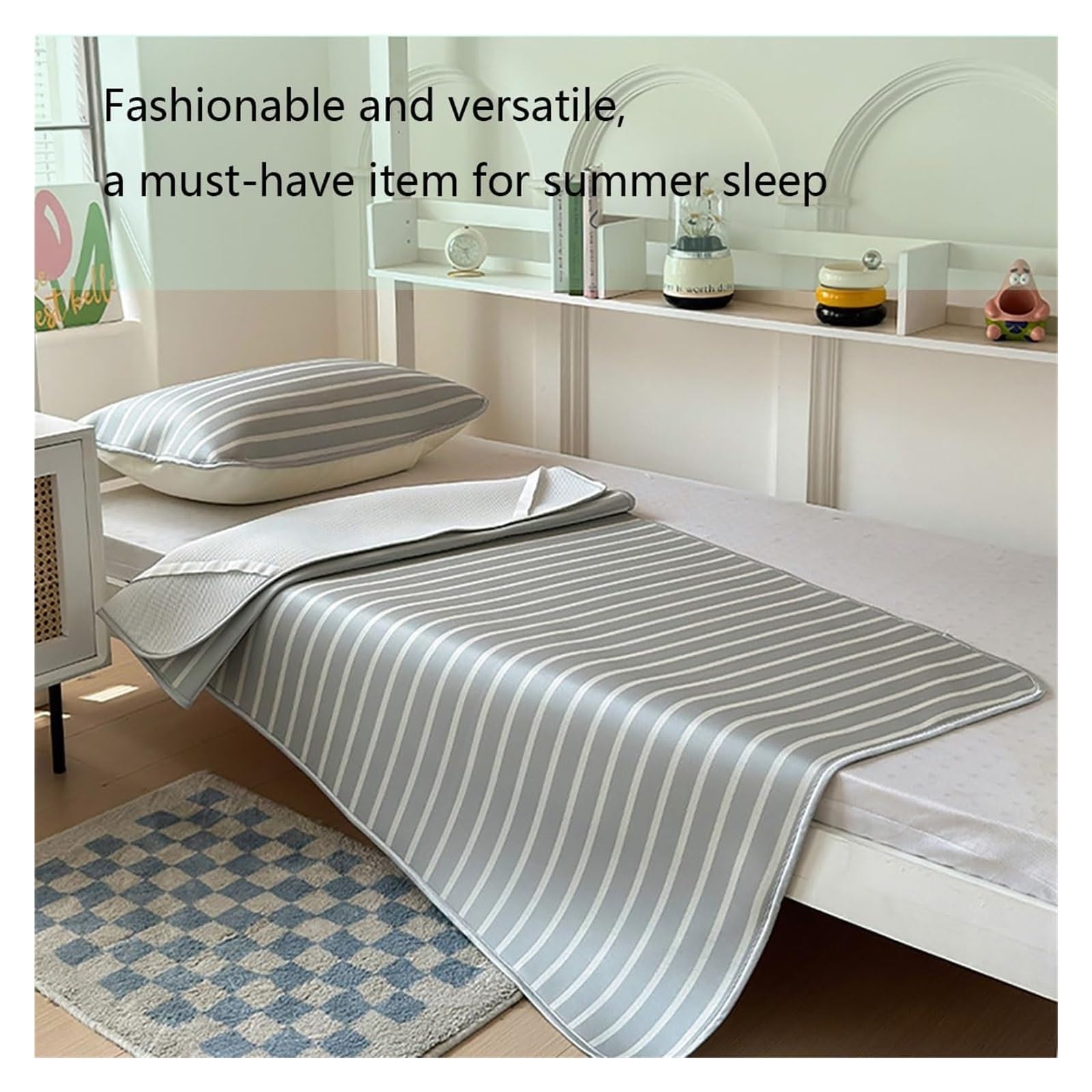 Kühlende Matratzen, Sommer-Isomatte, faltbar, doppelseitig, für Bett, kühlende Matratzenauflage, atmungsaktiv, glatt zu tragen, Einzelbett/Twin/Full/Queen/King Size faltbare Isomatte
