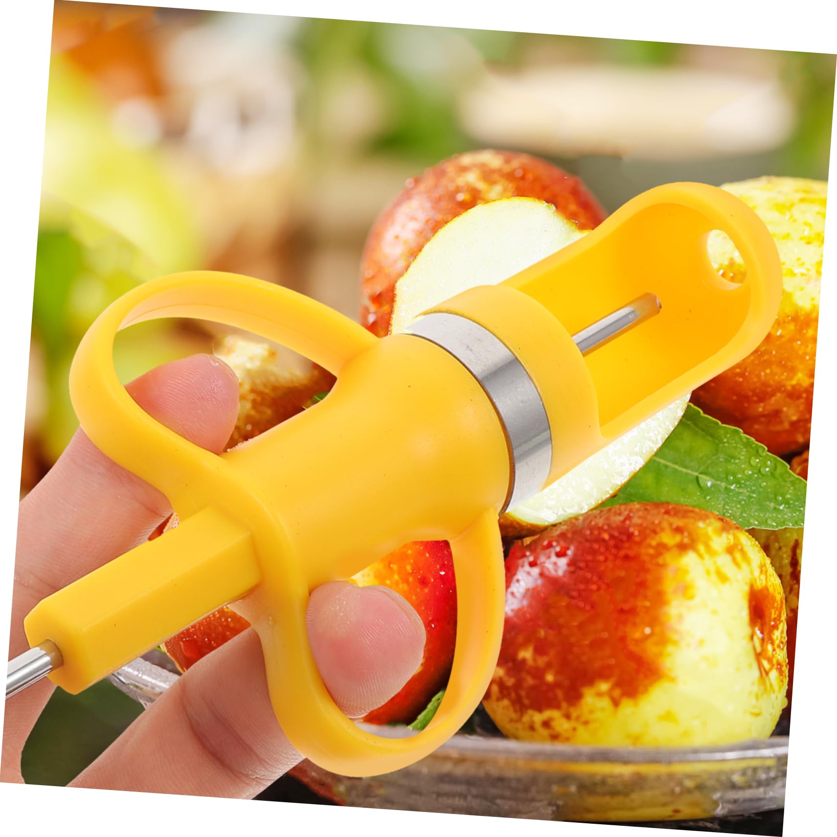 HOLIDYOYO Cherry Pitter Tool Cherry Core Versatile Fruit Pitting Tool for Red Dates and Olives Convenient Kitchen Gadget for Quick Fruit Prep Lemon