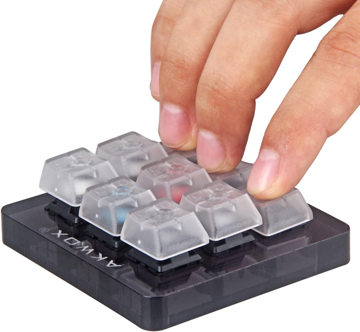 AKWOX 9-Key Cherry MX Switch Tester, Keycap Puller, Keyboard Keycap, O-Ring Sampler Tester Kit