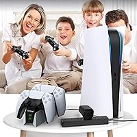 Vista 7 de YCCSKY Estación de carga del controlador PS5 base de carga de doble soporte para Playstation 5 Dualsense