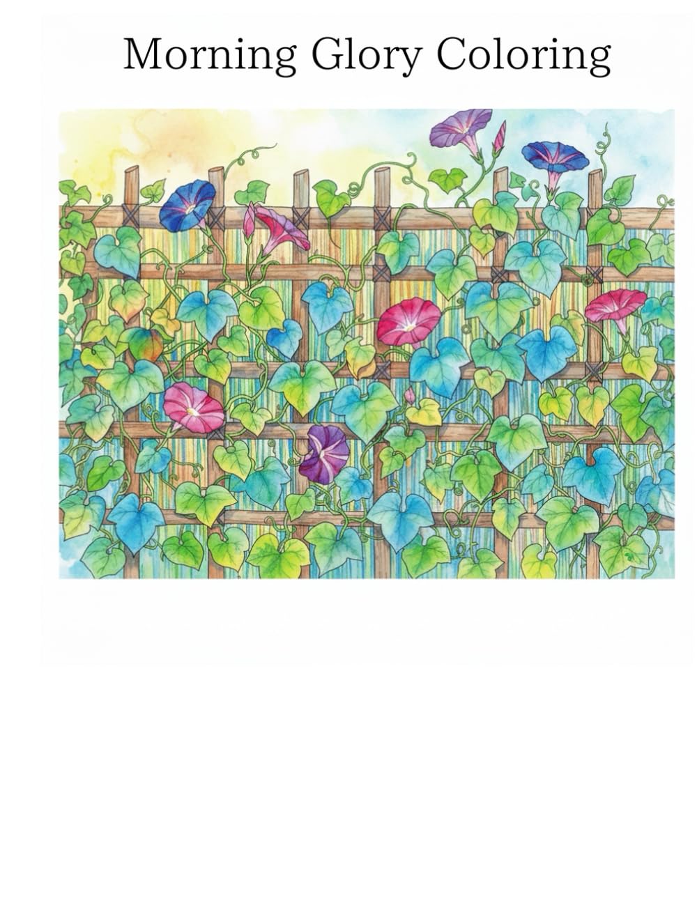 Morning Glory Coloring: japanese flowers