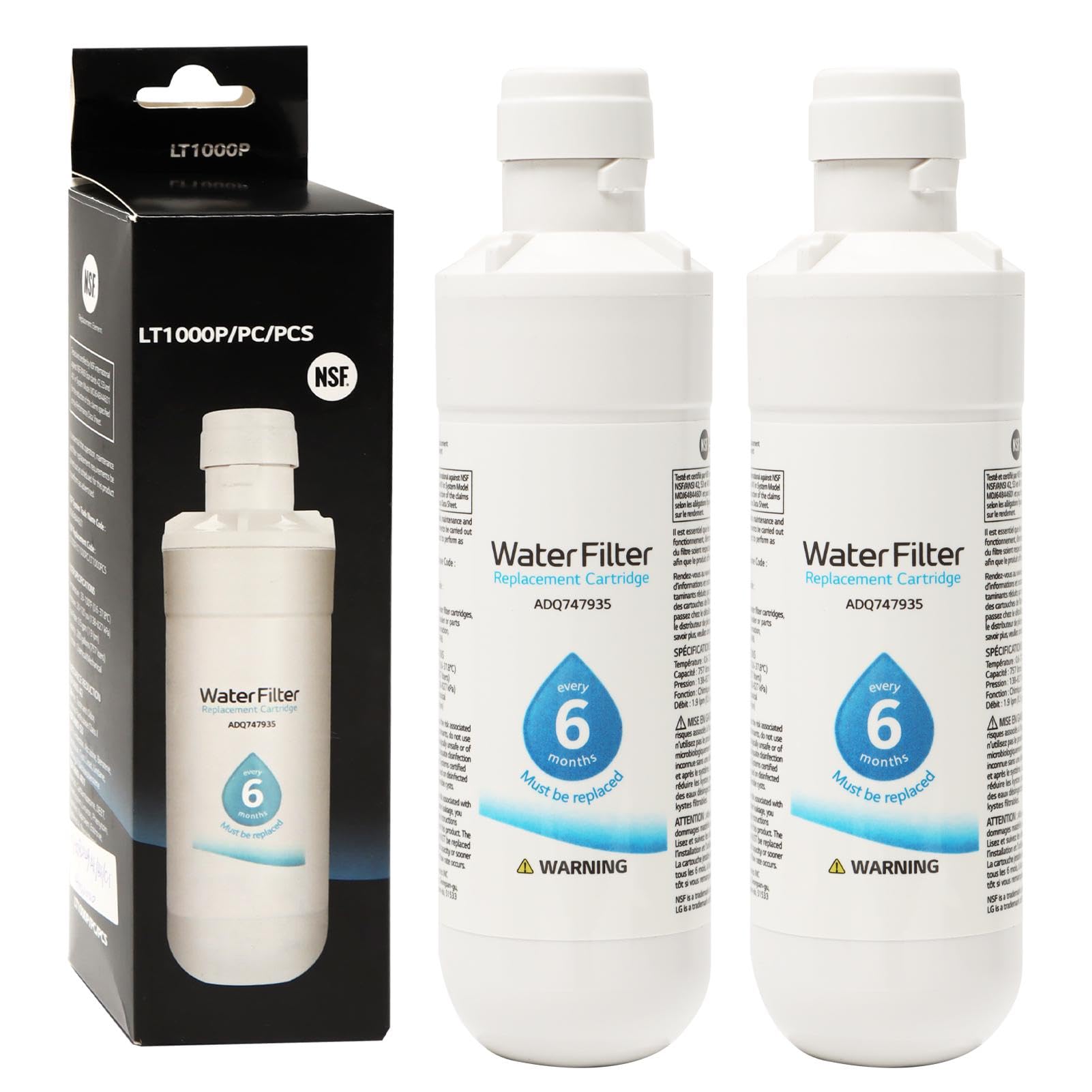 Kühlschrank Wasserfilter Ersatz für Kenmore9980,LT1000p Austauschbarer KühlschrankWasserfilter Ersatz,Refrigerator Water Filter fur Kuehlschranks,Geruchsfilter Ersatzteil für Luftnetz(2stück)