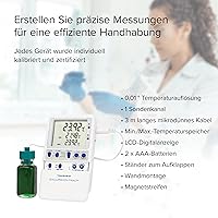 Vista 4 de Traceable Termómetro de registro de datos; 1 sonda de botella de plástico