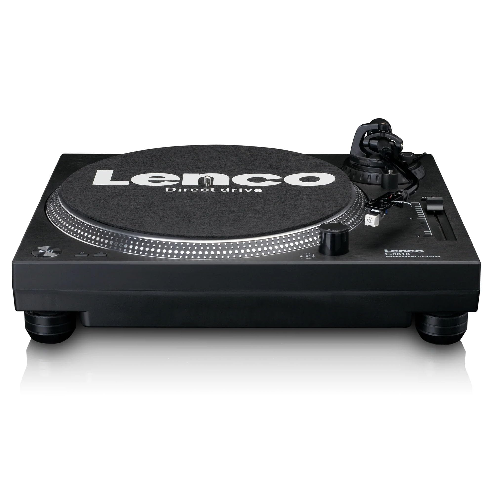 Lenco Giradiscos de accionamiento Directo - Giradiscos DJ - 33/45 RPM