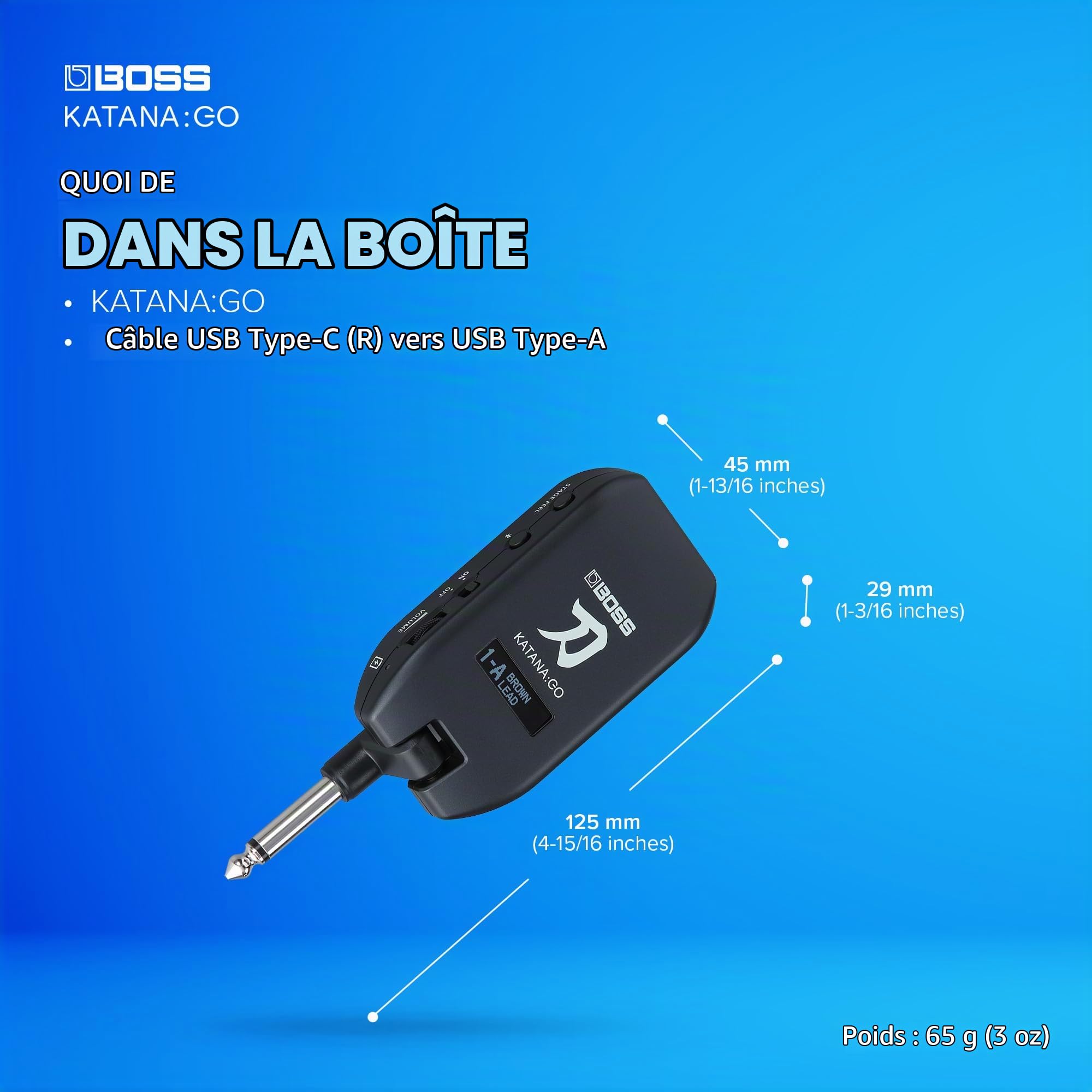 Boss Katana : Go Mini ampli pour Casque de Guitare