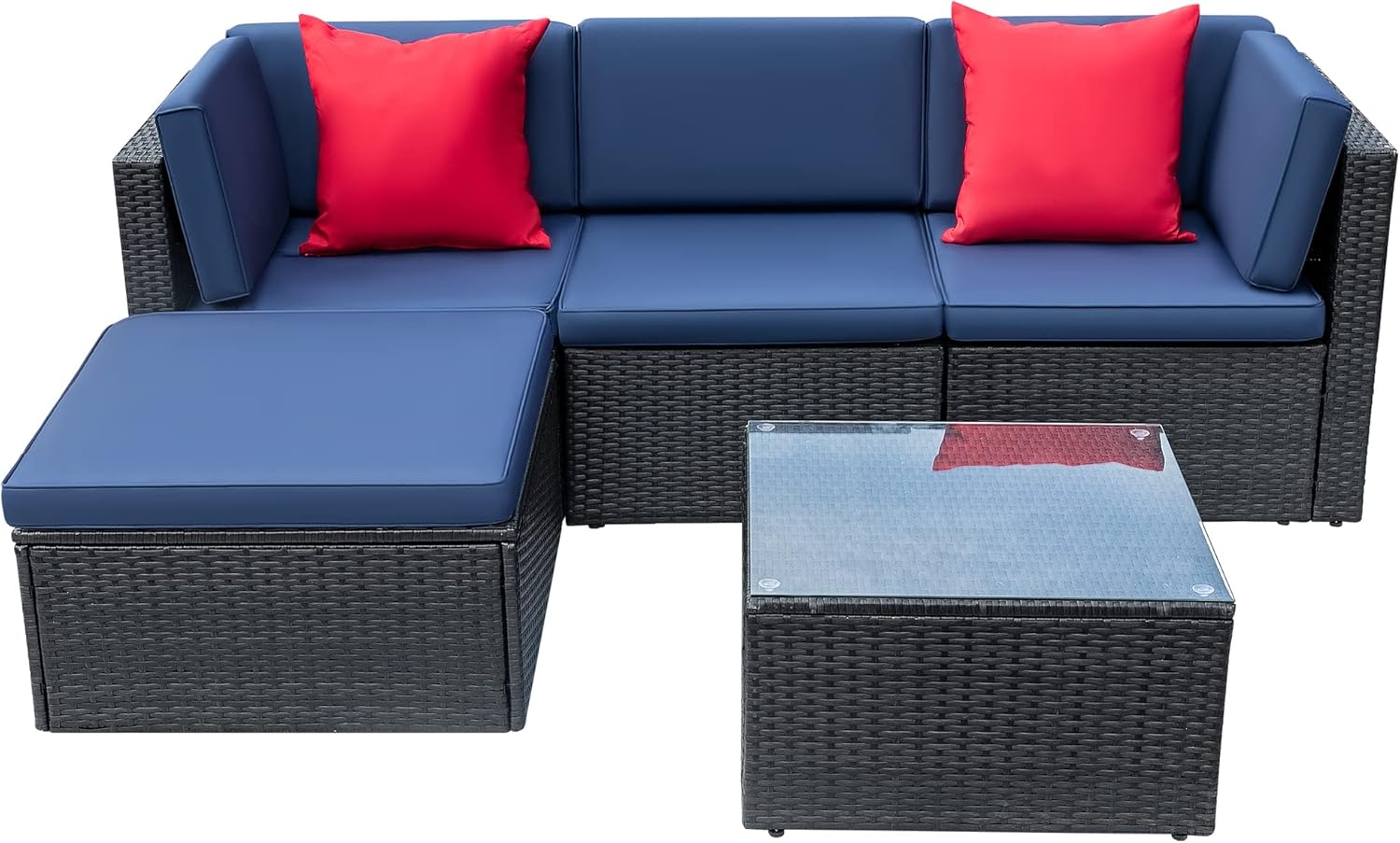 Devoko 5 Pieces Patio Furniture Sets All Weathevr Outdoor