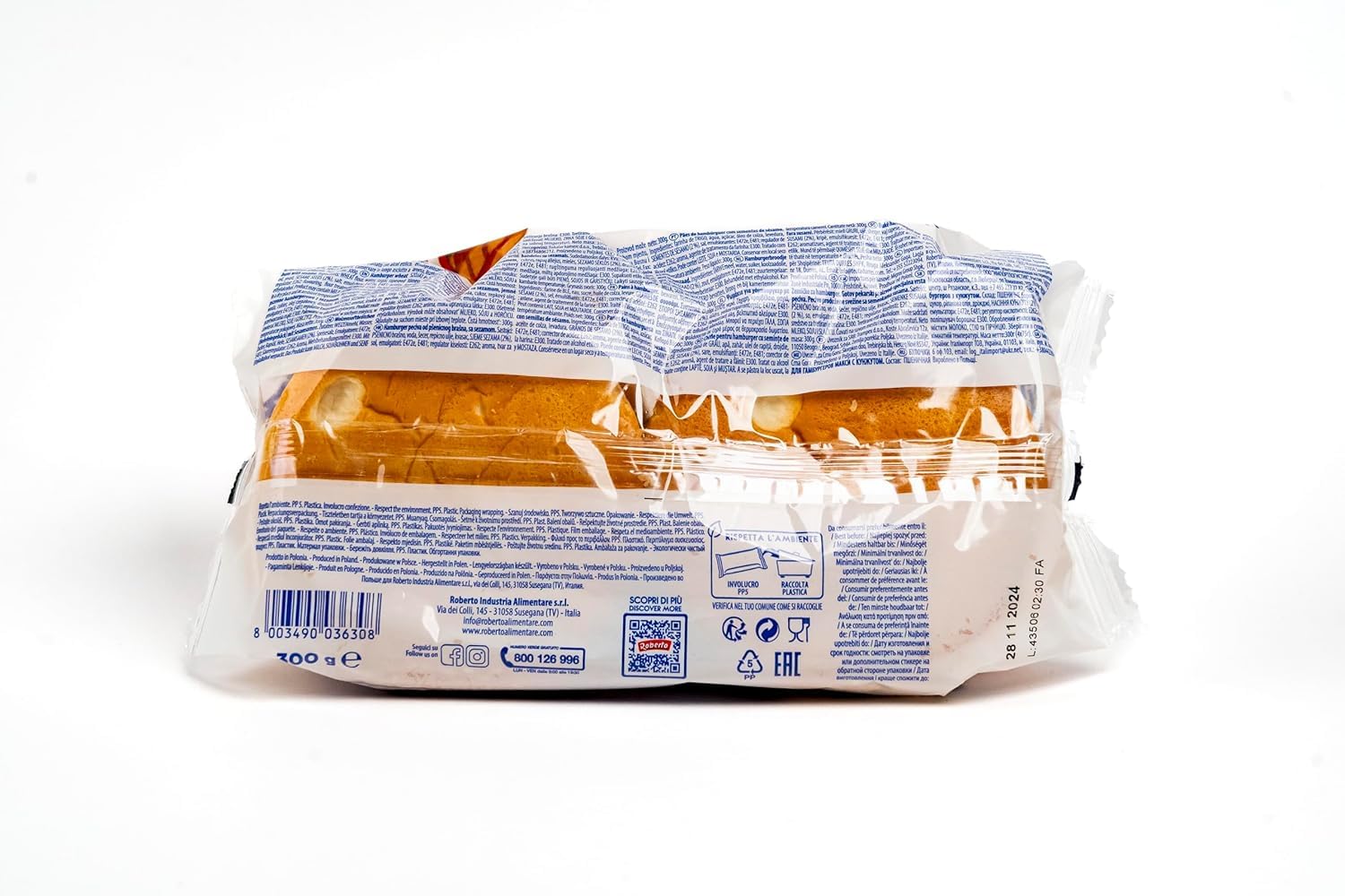 Roberto - 6er Pack Maxi-Hamburger Brötchen "Super Soft" in 300 g Packung (Gesamt 24 Burger-Brötchen) - Original Weizen Burgerbrötchen Softbrötchen mit Sesam