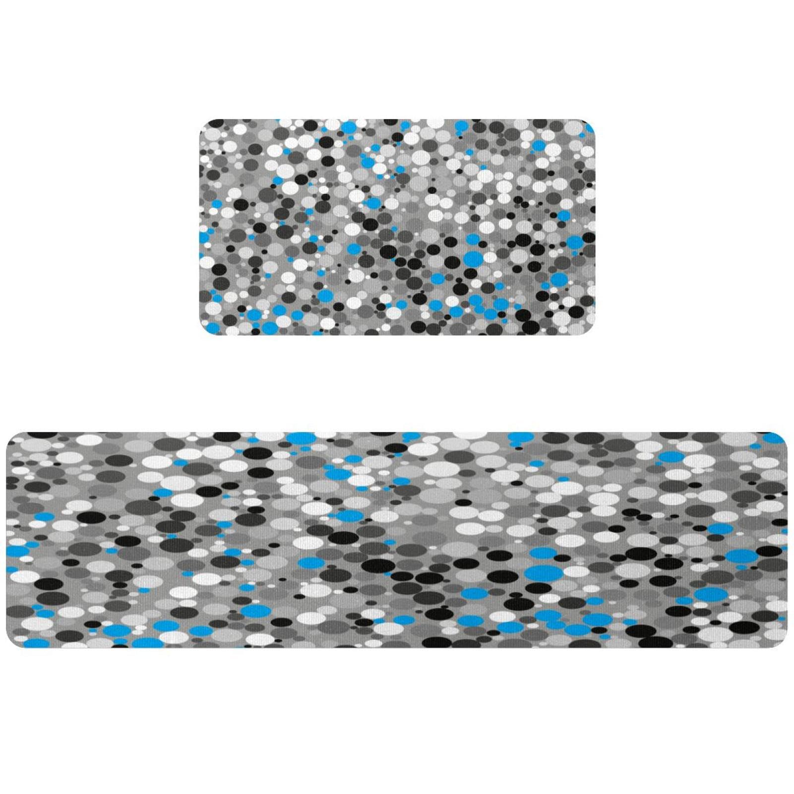 Tapis de cuisine antidérapant fini les glissades avec ce lot de 2 lavables gris