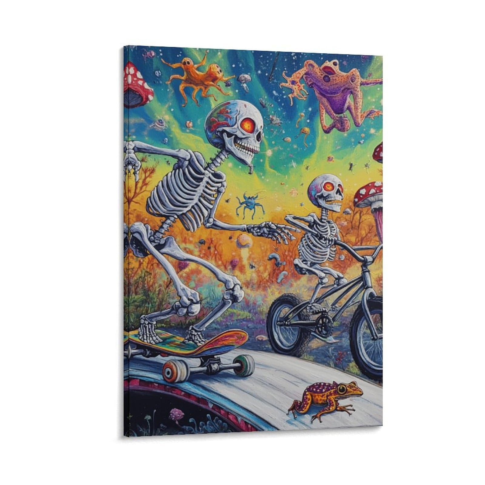 Peintures sur toile crâne de qualité affiche murale salon 30x45cm