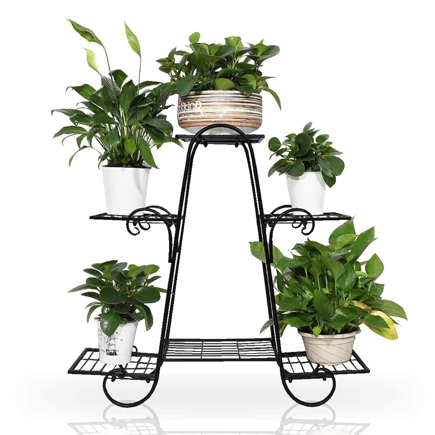 SK Expertise Multi Tier Iron Metal Plant Stand For Balcony Outdoor Indoor Plant Holder Home Decor Item Flower Pot Holder ( 6 Tier ) (White) (B0DBTHPPQZ) Amazon Price History, Amazon Price Tracker