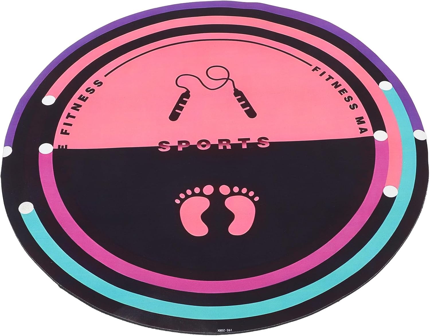 HEMOTON Silent Non-slip Jump Rope Mat 60cm round Soundproof Fitness Workout Pad for Indoor Exercise and Yoga