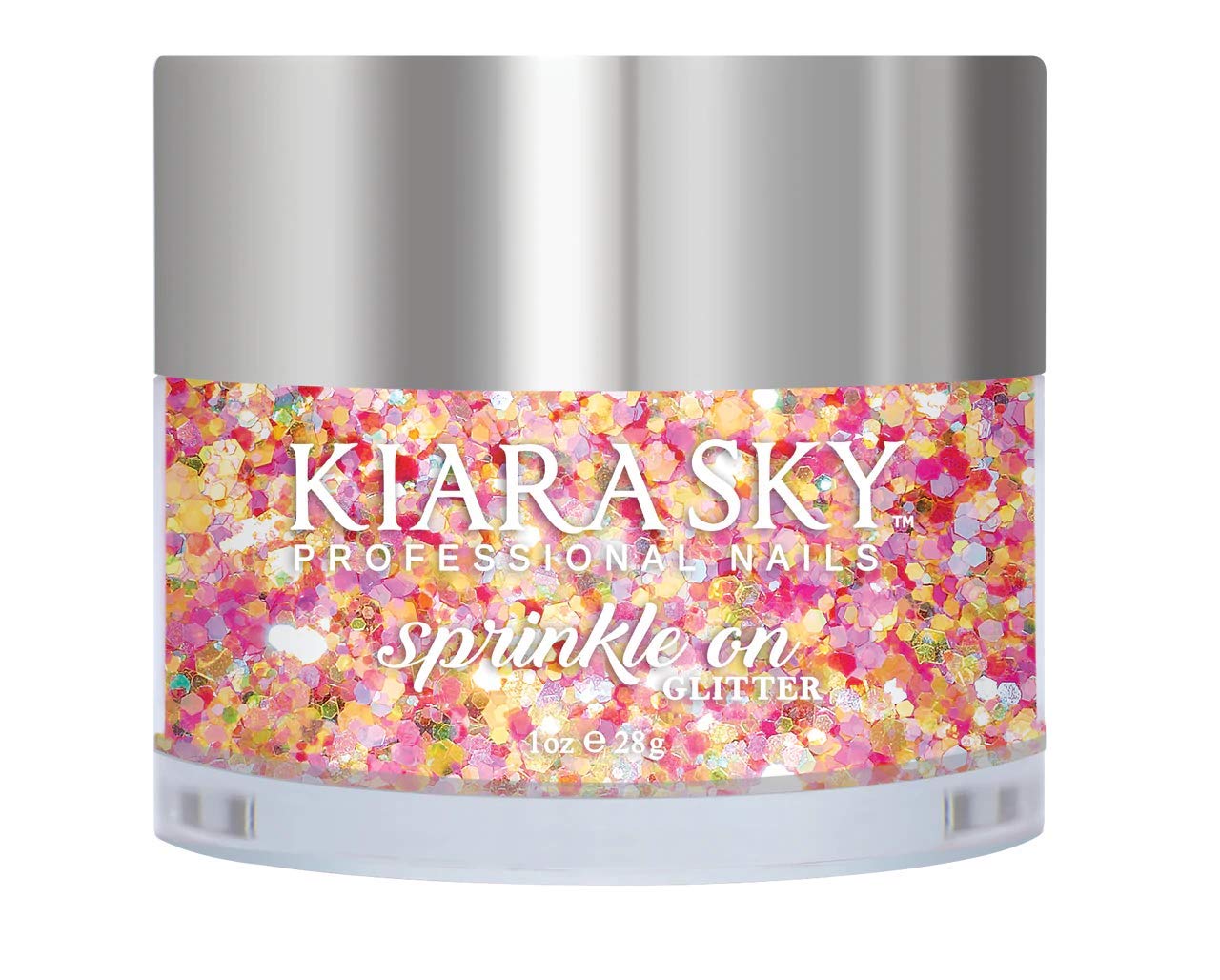 Kiara Sky 3D Glitter Nail Art | Sprinkle On Collection 1 oz | Mix with Acrylic, Gel Polish or dip Powder | Citrus Got Real