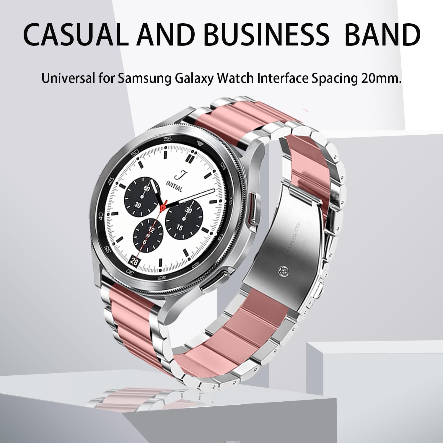 GOLDTOLUCK Stainless Steel Band Compatible with Samsung Galaxy Watch 8 7 6 5 4 Classic FE Pro 40mm 44mm 46mm 43mm 47mm 45mm 42mm 20mm Men Women Milanese Replacement Metal Elegant Casual