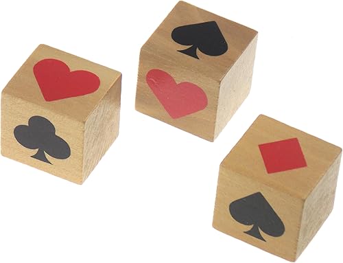 Hickoryville Trump Suit Marker Lote de 3 - Indicador para Euchre Bridge Pinochle y otros juegos de cartas Grandes Pips