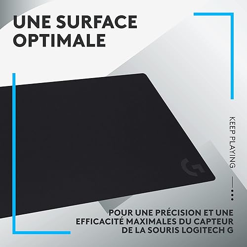 Logitech G G840 Tapis de Souris de Jeu Extra Large, Optimisé pour Les capteurs, Friction modérée,Tapis de Souris antidérapant, Accessoires de Jeu Mac et PC, 900 x 400 x 3 mm - Noir - 5