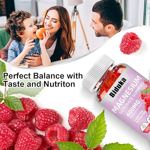 Miniatura 6 de Gomitas de glicinato de magnesio, L-treonato, calcio, sodio, vitamina K, D, B6, veganas, 60 unidades