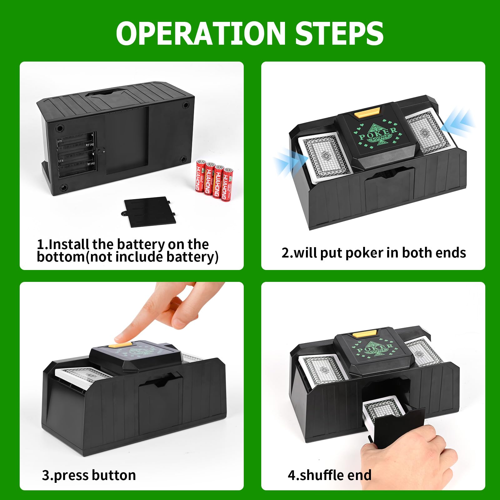 Mélangeur et concessionnaire automatique 2 en 1, 5200 mAh, machine de distribution de cartes intelligentes rechargeables, rotation à 360 °, accessoires de table pour UNO, Texas Hold'em, jeux poler à
