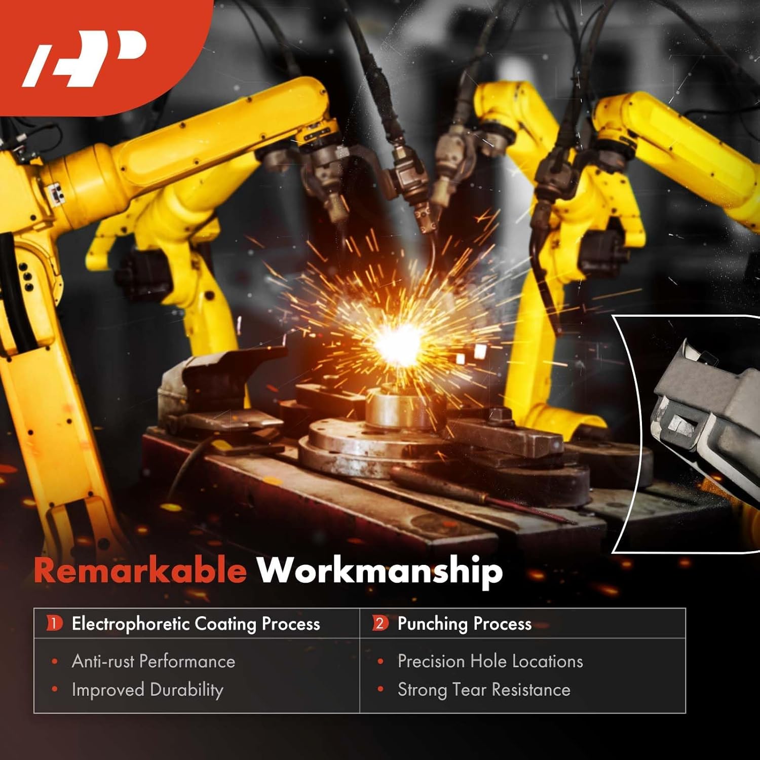 A-Premium Front Side Brake Dust Shield Compatible with Select BMW Models - 325Ci 2001-2006, 325i 2001-2006, 330Ci 2001-2006, 330i 2001-2006, Z4 2003-2008 - Replace# 34116750129, 34116750130, 2-PC Set