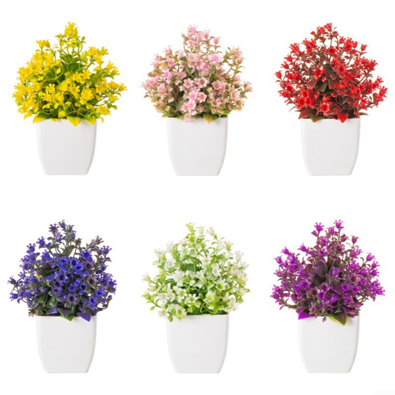 Fleurs artificielles en pot lavande pour embellir un bureau sombre