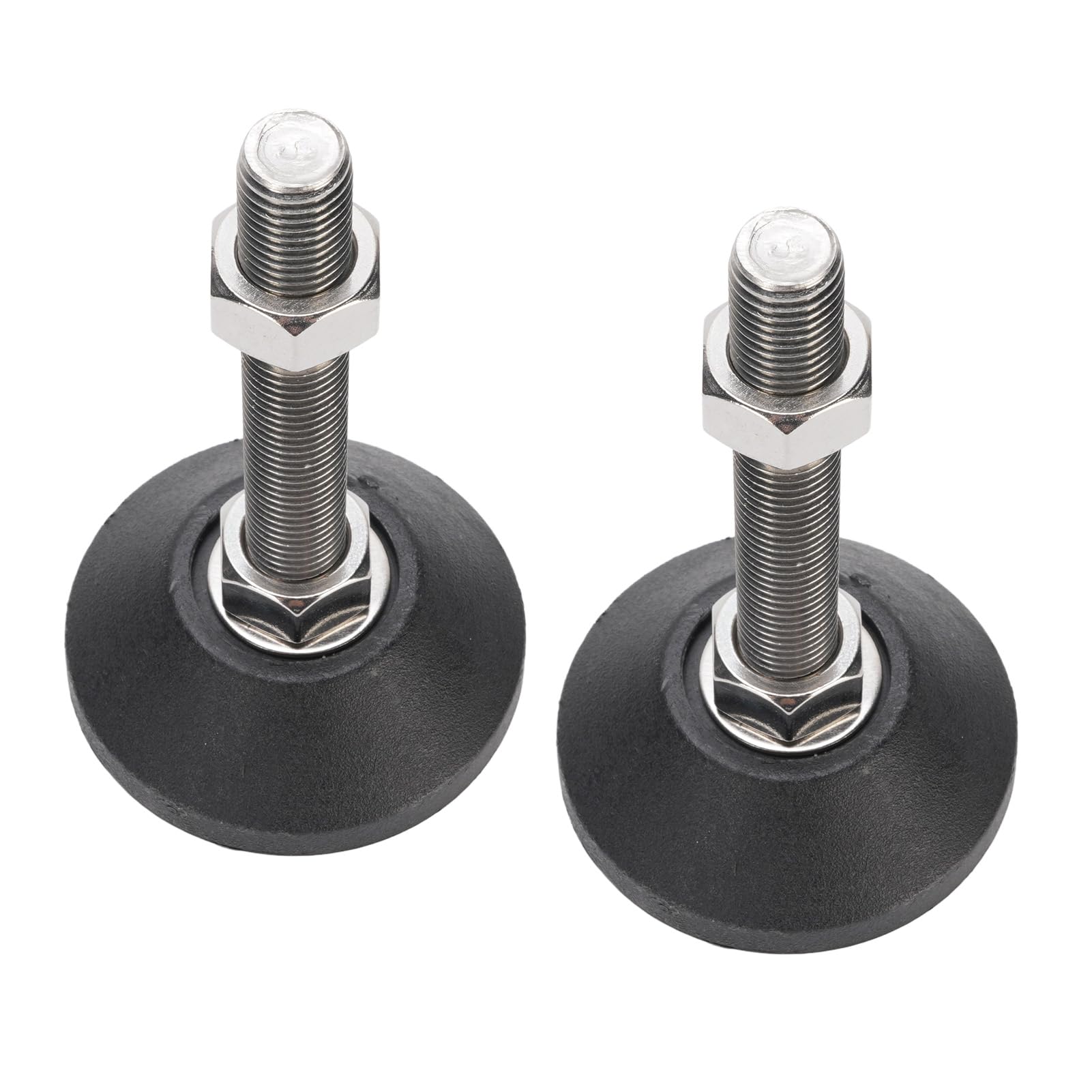 Pies niveladores ajustables de acero y nailon que soportan hasta 22 libras