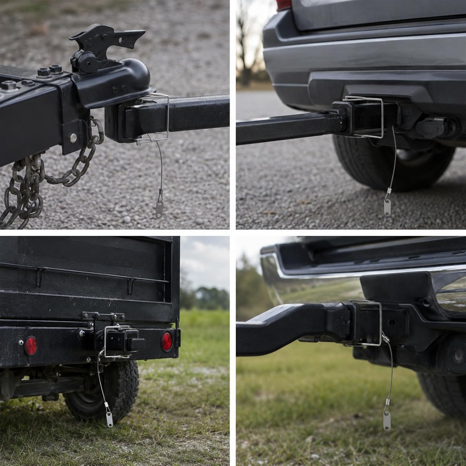 Trailer Safety Pin, Coupler Locking Hitch Fastener Clips, 3Pcs