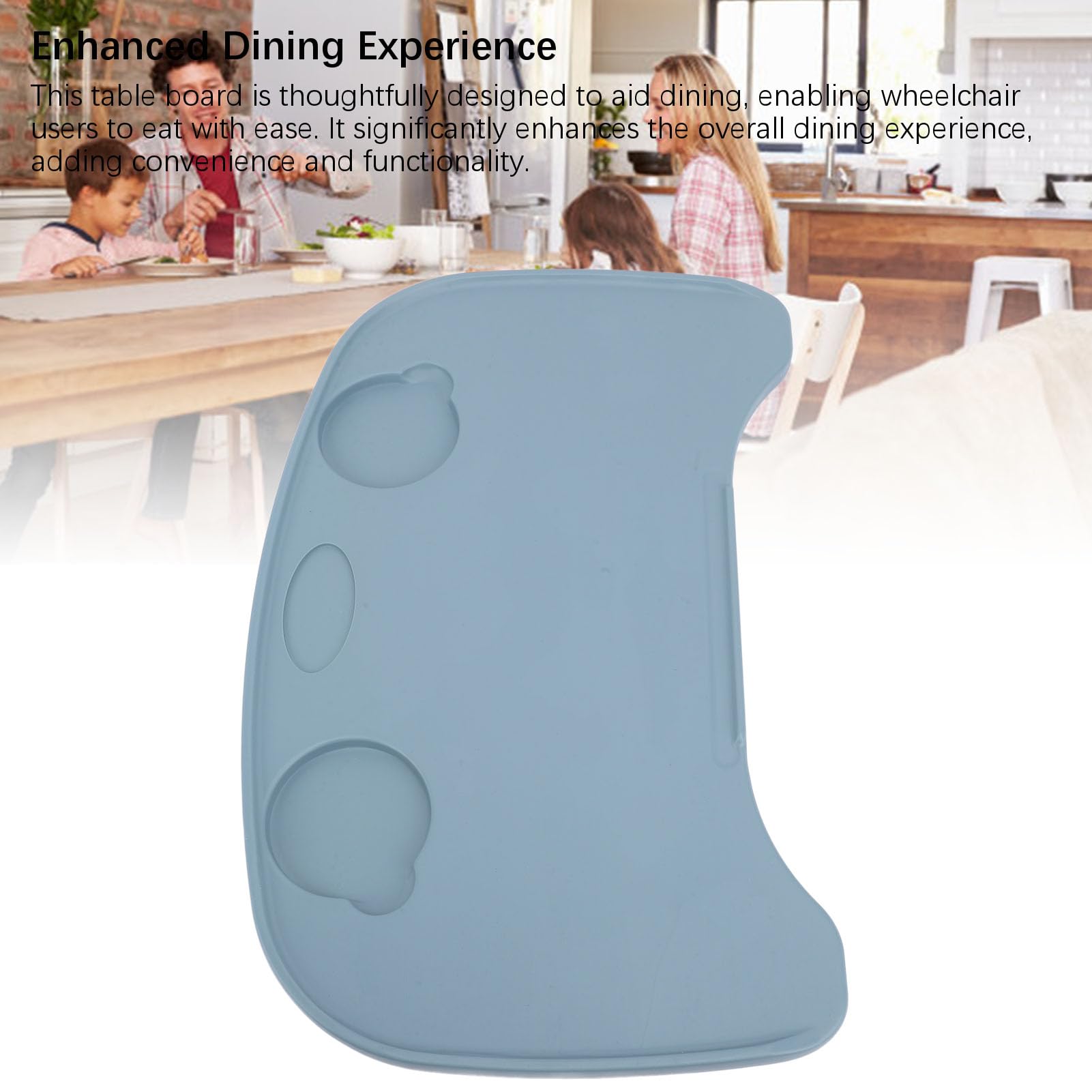 Portable Wheelchair Tray Table, Sturdy Construction Removable Wheelchair Desk Lap Board Eating Aid for Nursing Patient, Safety Wheelchair Dining Table Board for Home Elderly