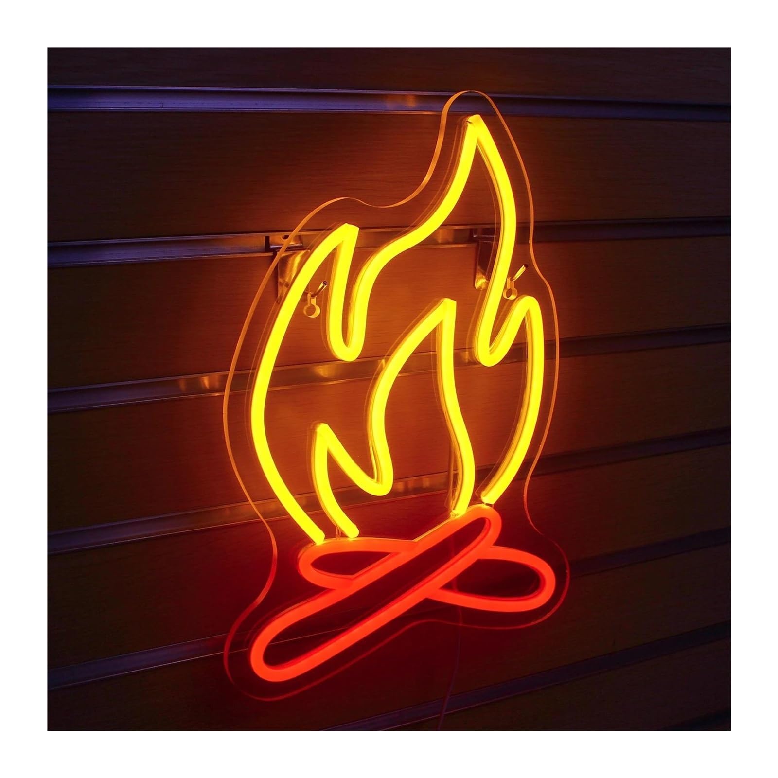 Lemst One Color Signs Lamp Fire Neon Sign For Wall Decor Usb Light Up Signs For Bedroom Beer Bar Neon Sign Game Room Birthday Party Decor 25X36cm