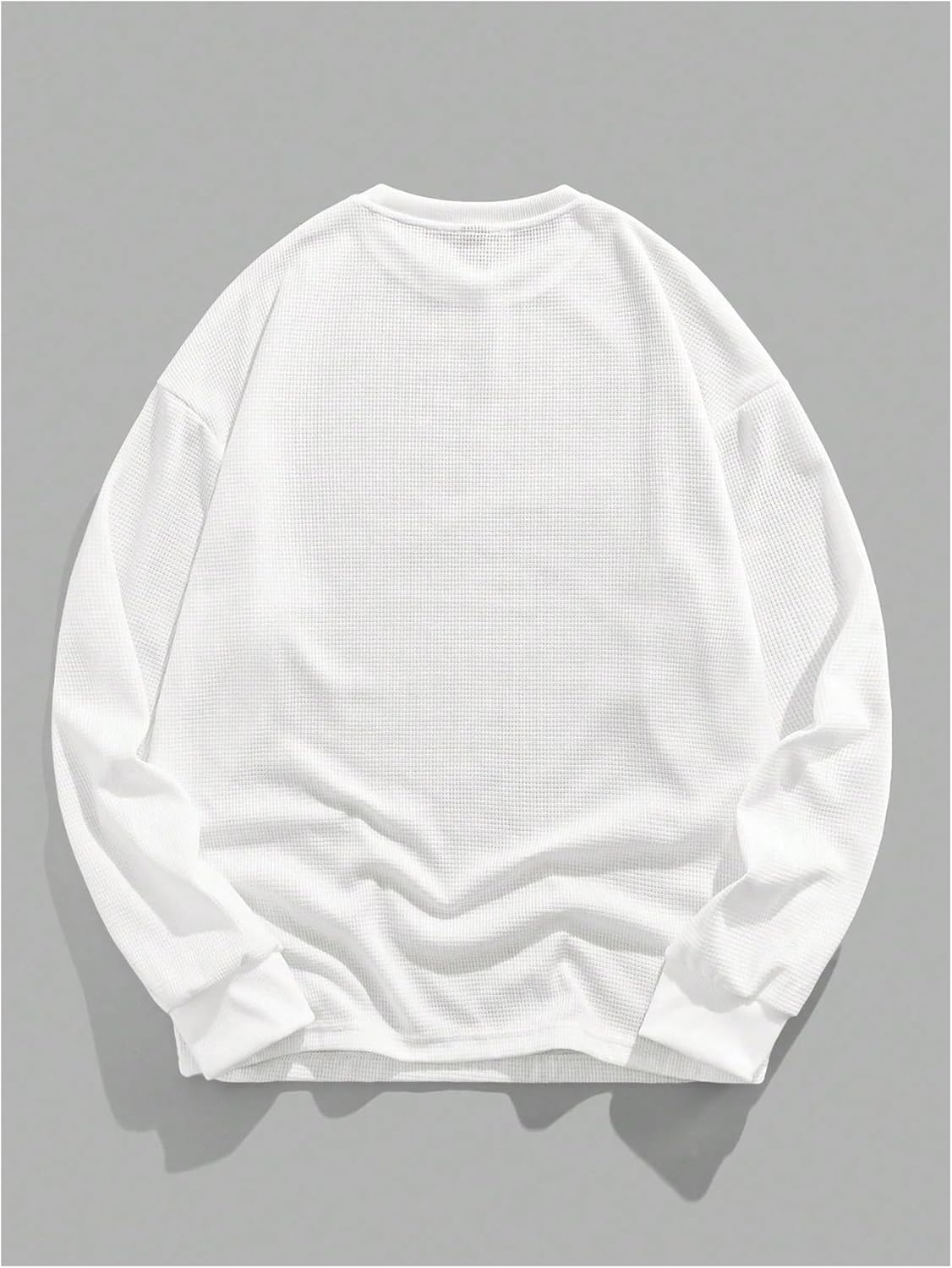 SHENHE Men's Gothic Graphic Sweatshirt Waffle Knit Crewneck Cross Print Unisex Sweatshirt - Image 2