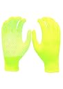 SEFLICA® Sports PVC-Dotted Cotton Gloves for Enhanced Grip – Perfect for Cricket, Golf, Baseball, Biking, Outdoor Adventures & Work (1 Pair) (Neon) gallery image