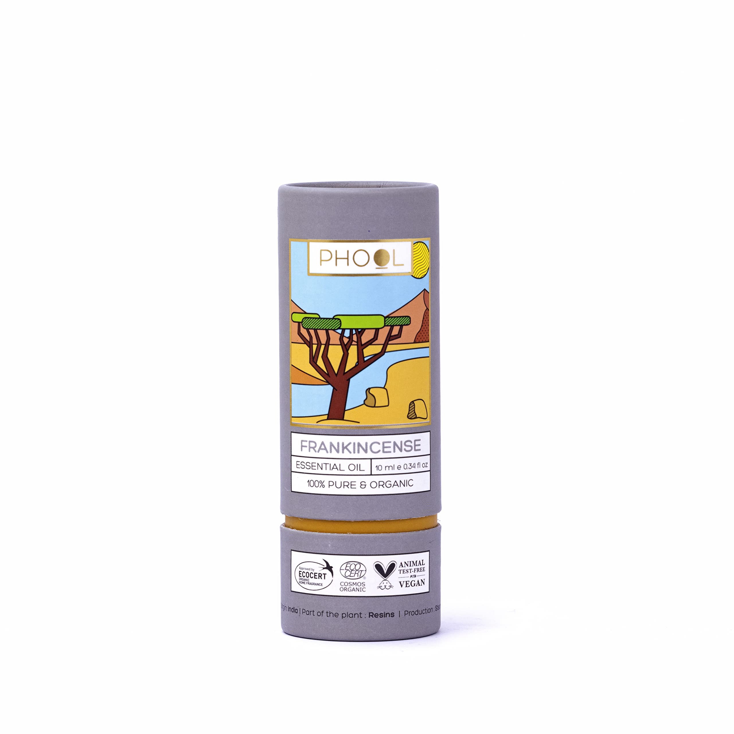 PHOOL LUXURY INCENSE Phool Luxury Frankincense Essential Oil -10Ml | 100% Pure Natural & Organic | For Aromatherapy & Personal Care I Eo - Frankincense | Thapeutic Oil