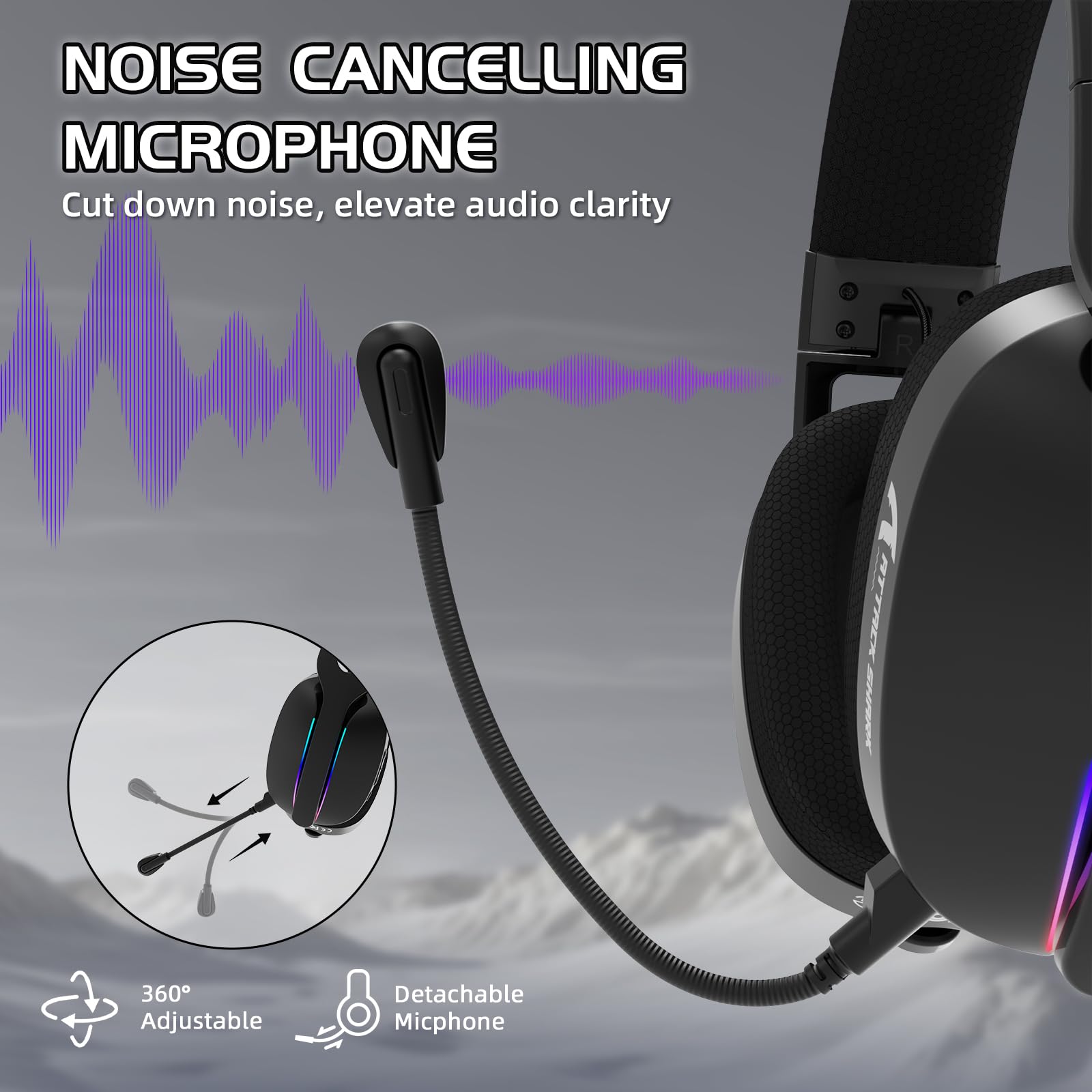 Amazon.com: Yindiao Attack Shark L90 Auriculares inalámbricos RGB